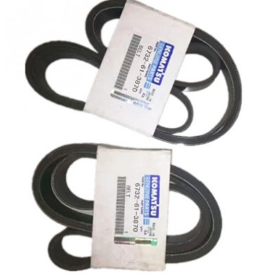 QIANYU Excavator PC200-6 Diesel Engine 6D102 Part V-belt 6732-61-3870 6732-61-3871 Belt